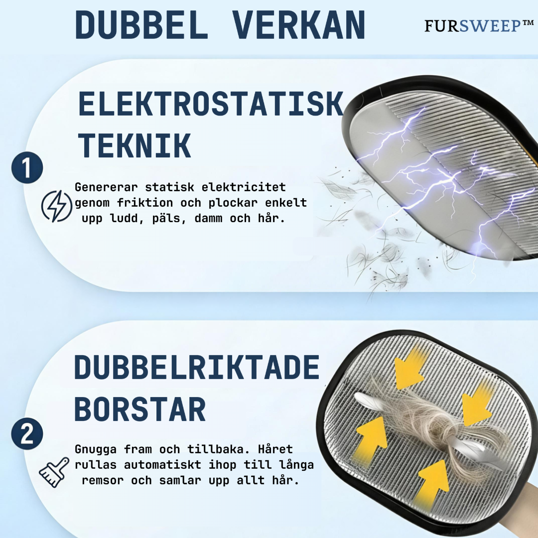 FurSweep™ – Ta bort djurhår på sekunder utan kladd eller rollers